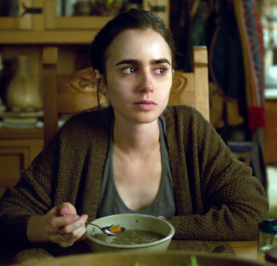  Lily Collins won praise for her role as an anorexia sufferer in To The Bone