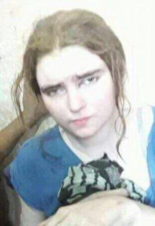  Linda Wenzel, 16, who ran away from home in Germany to join ISIS. She is pictured after she was captured