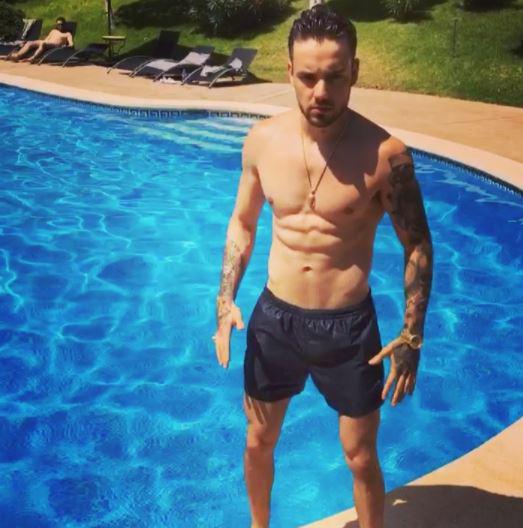  Liam, who is partial to displaying his own six-pack online, above, has claimed credit for Cheryl's post-baby body, by telling how they: 'do workouts together'