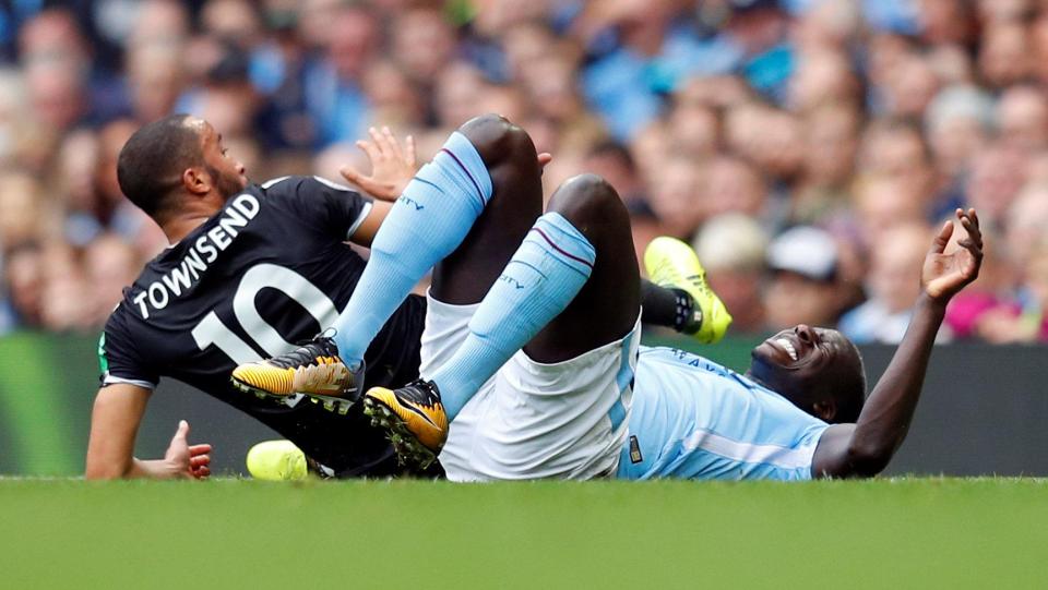  Man City's Benjamin Mendy is out for the season after picking up a knee injury