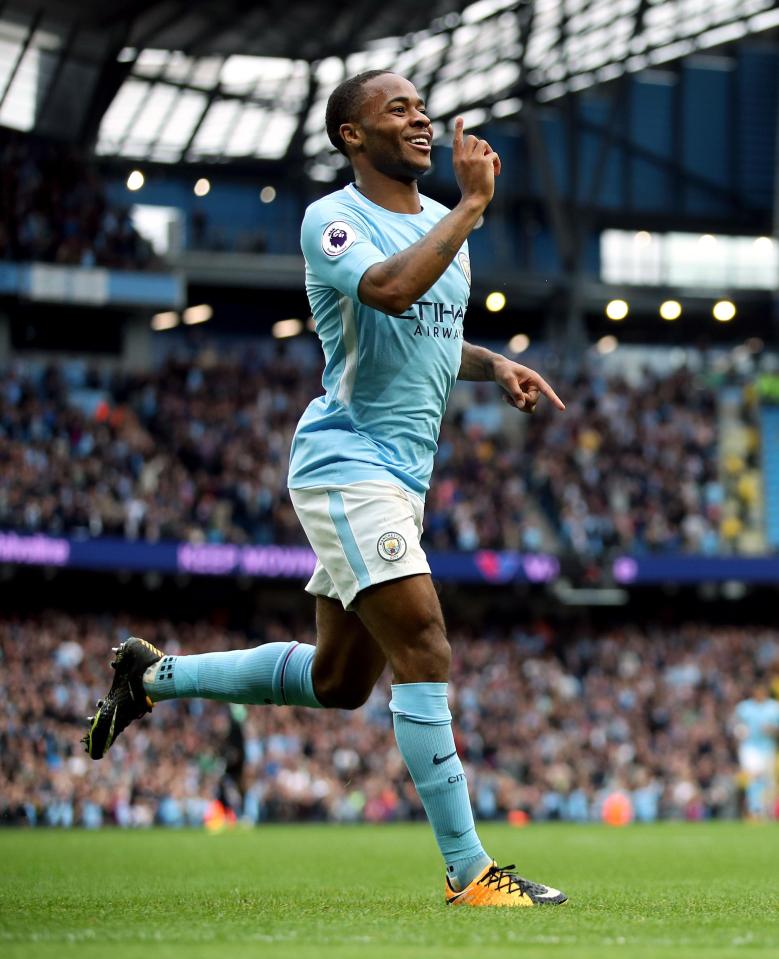  Raheem Sterling has arguably been the star man in Man City's rampant run