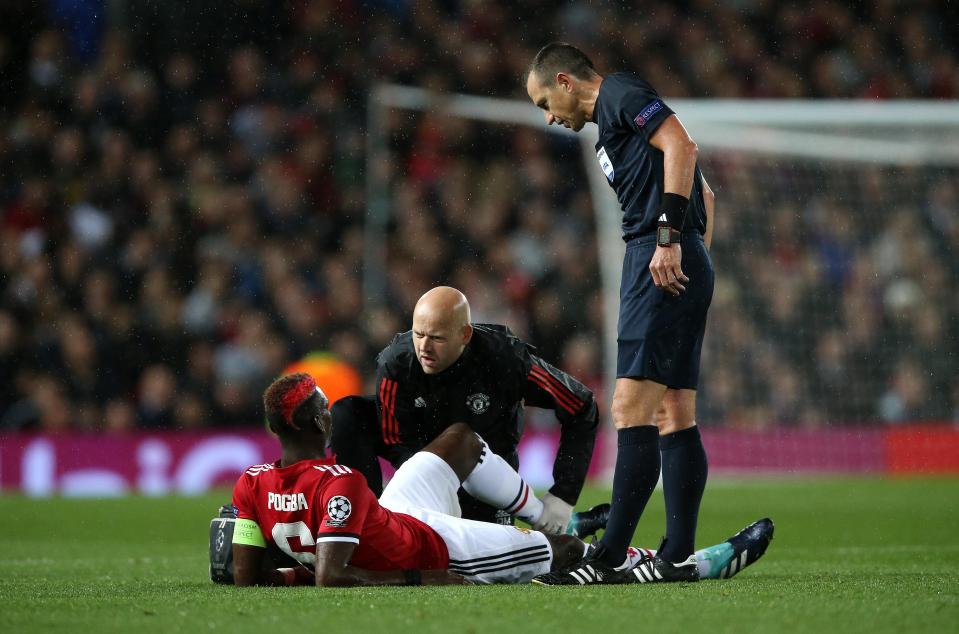  Paul Pogba is expected to be out until at least November with a hamstring injury