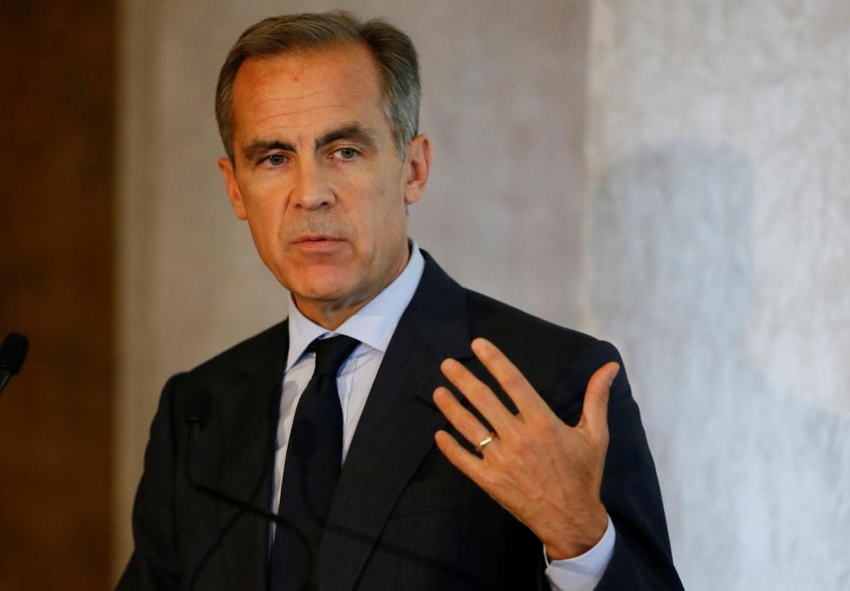  Bank of England boss Mark Carney announced a 0.25 per cent rise in interest rates