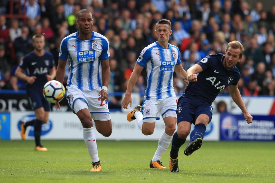  Zanka was powerless to stop Harry Kane when Huddersfield faced Spurs