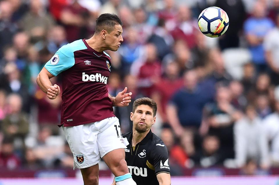  Slaven Bilic booed by West Ham fans when he took off Javier Hernadez