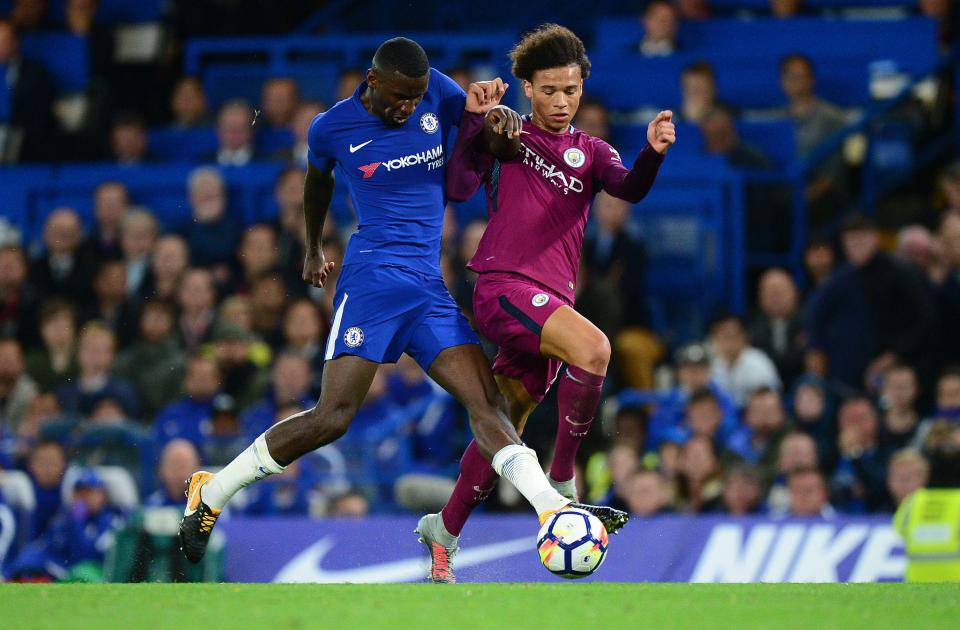 Leroy Sane clocked up the speed during Man City's 1-0 win over Chelsea