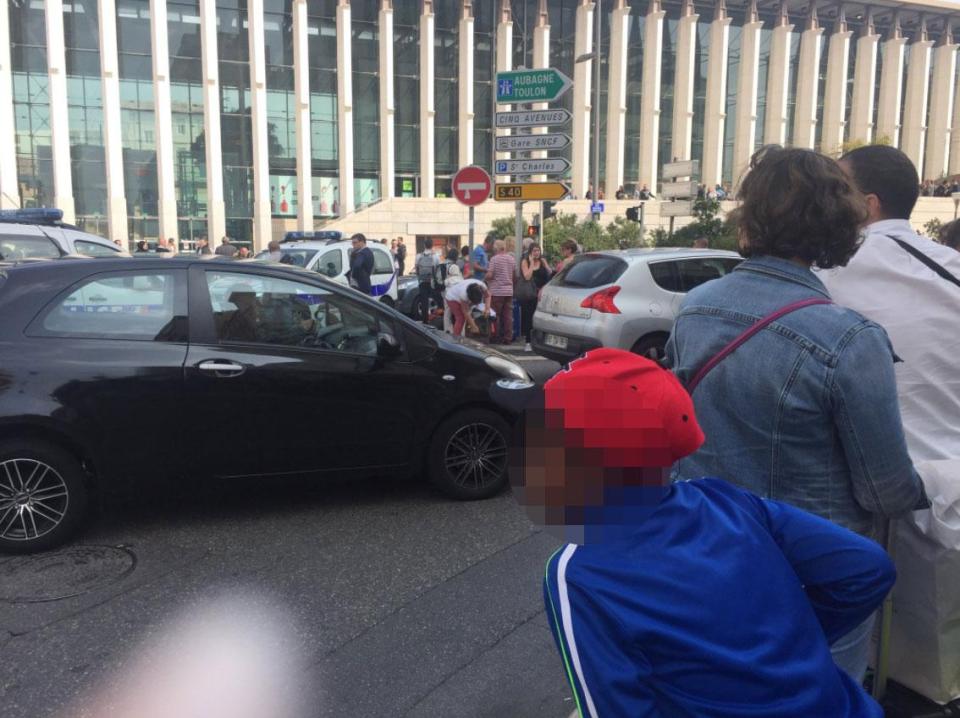  Cops rushed to evacuate commuters out of the busy station in southern France