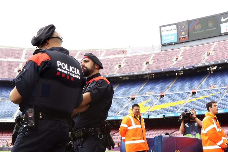  Catalan police confirmed they did have the numbers to cover Las Palmas clash