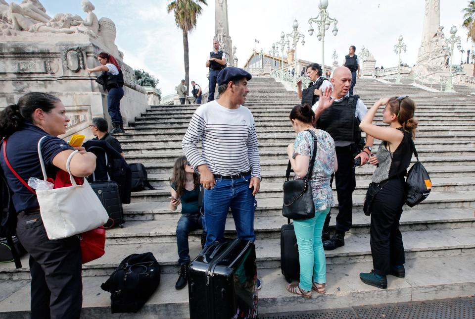  Train passengers were blocked from entering the crime scene in Marseille