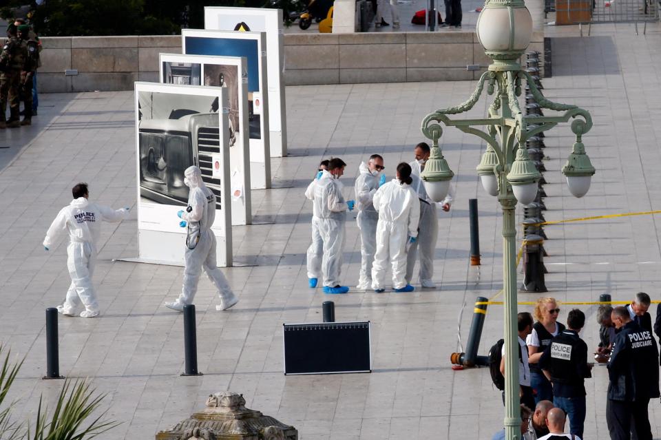  The area surrounding St Charles station has been cordoned off as forensics assess the scene