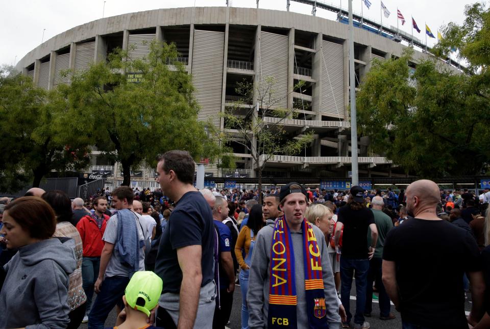  Fans were left confused as they were left outside the Nou Camp