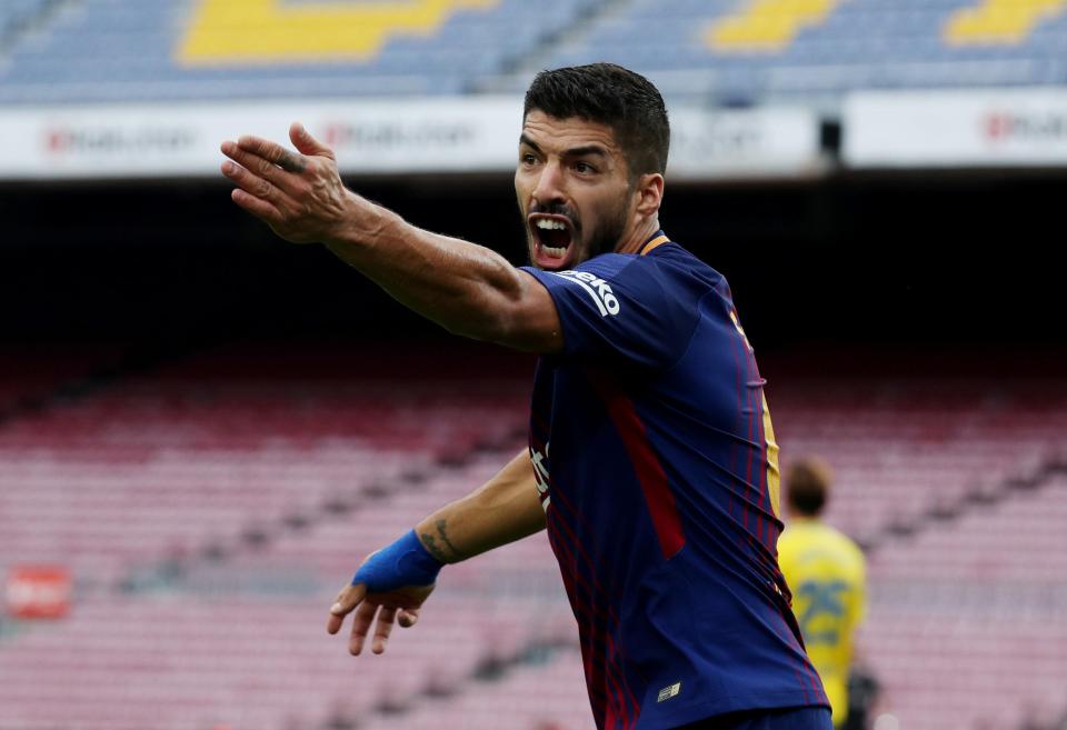 The match was played out in front of an empty Camp Nou on Sunday