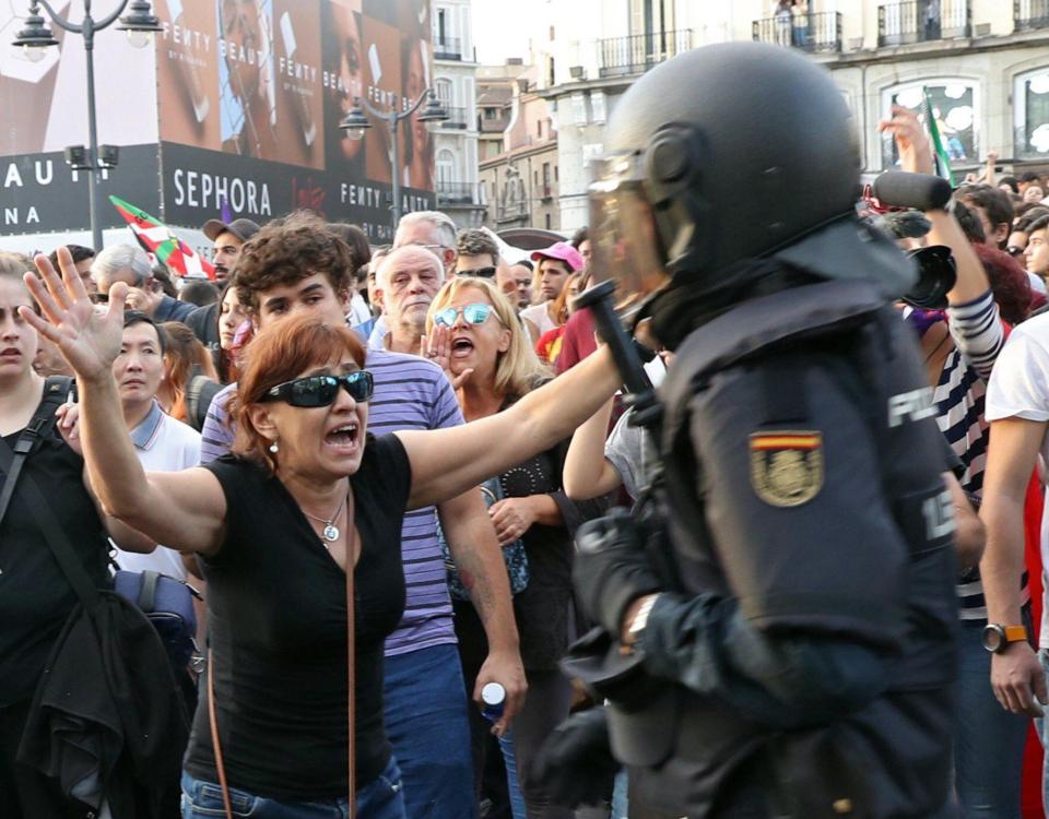  Violent scenes in Spain have left Gerard Pique deeply upset