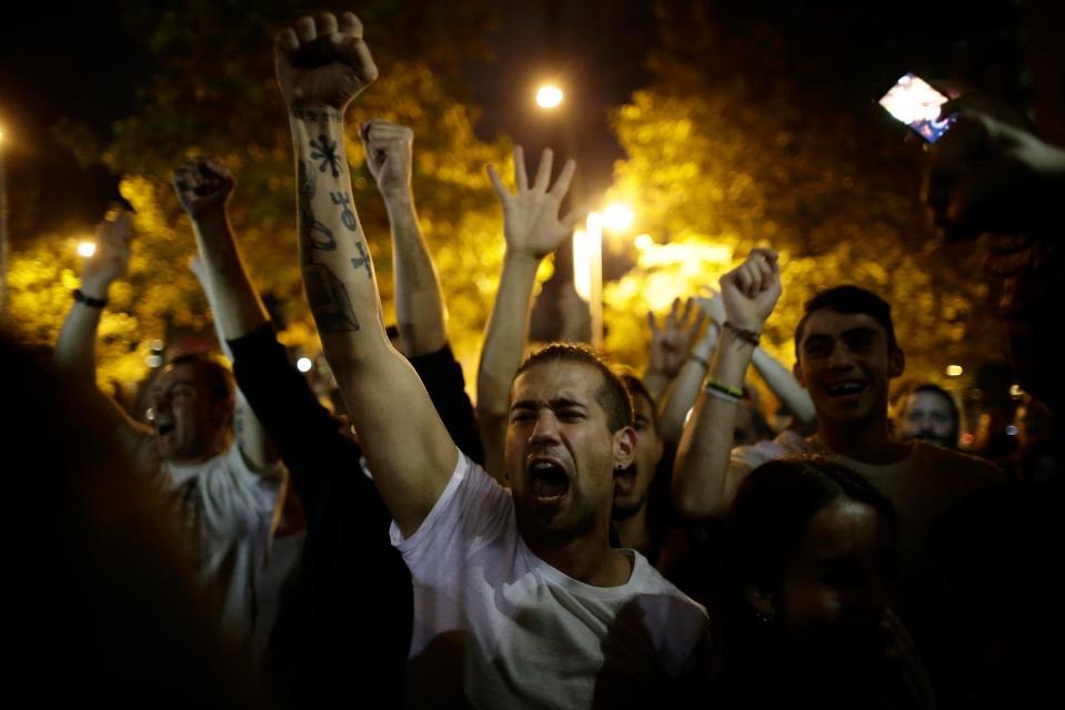  Police and Catalan people have clashed over their vote