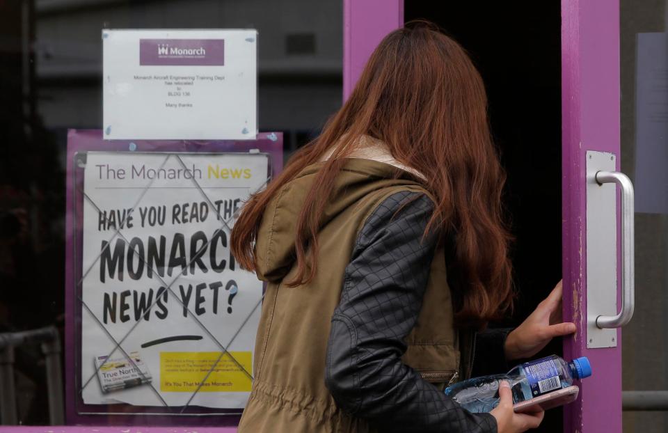  Staff arrived at the company's headquarters in Luton to collect their possessions this morning