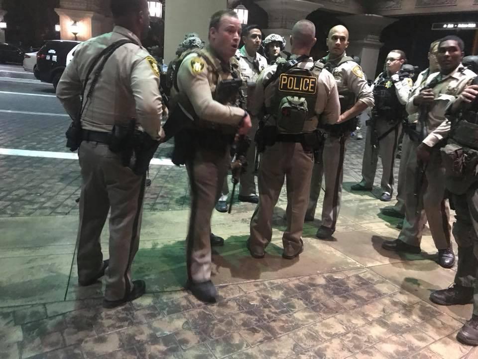  Officers could be heard talking outside the hotel room before using explosives to get inside