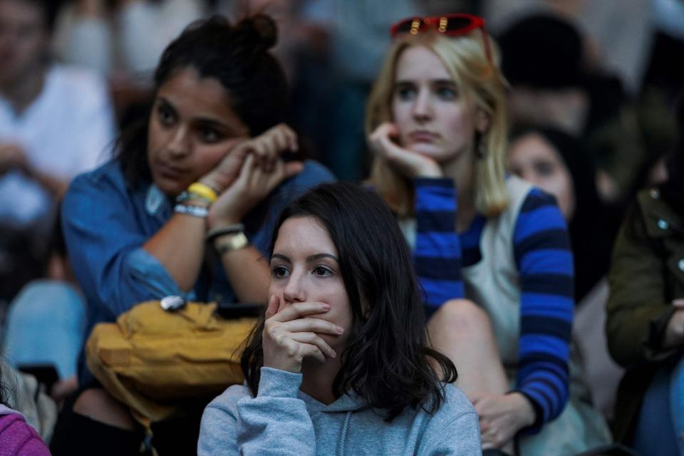  New York University students attend a vigil for the victims