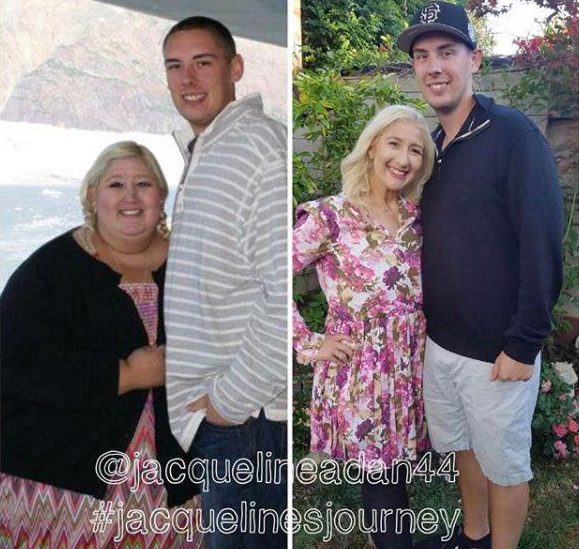  Jacqueline and her fiance Kevin who has stood by her as she lost over half her bodyweight