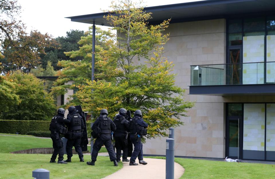  The staged attack began at the RBS headquarters at Gogarburn near Edinburgh