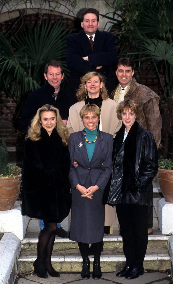  The gang have not reunited since the show ended in 1997. Pictured here: Chris Barrie, Michael Burns, Pippa Haywood, Tim Marriott, Anouschka Menzies, Jill Greenacre and Judy Flynn