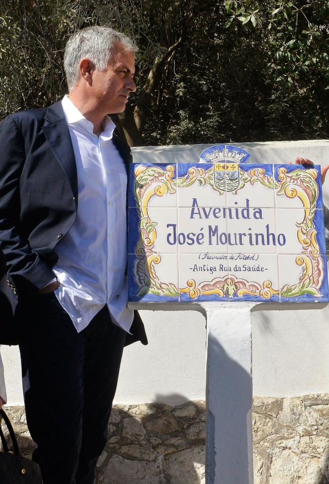  The local authority has renamed the former Rua da Saude as Avenida Jose Mourinho