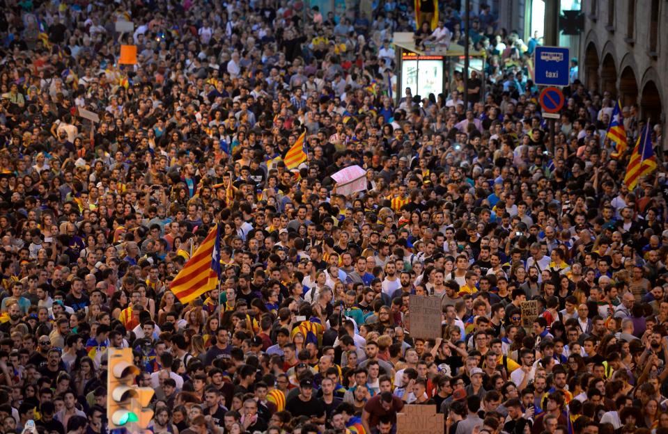  A strike was held in Catalonia this week in protest at the police violence against voters in last weekend's referendum