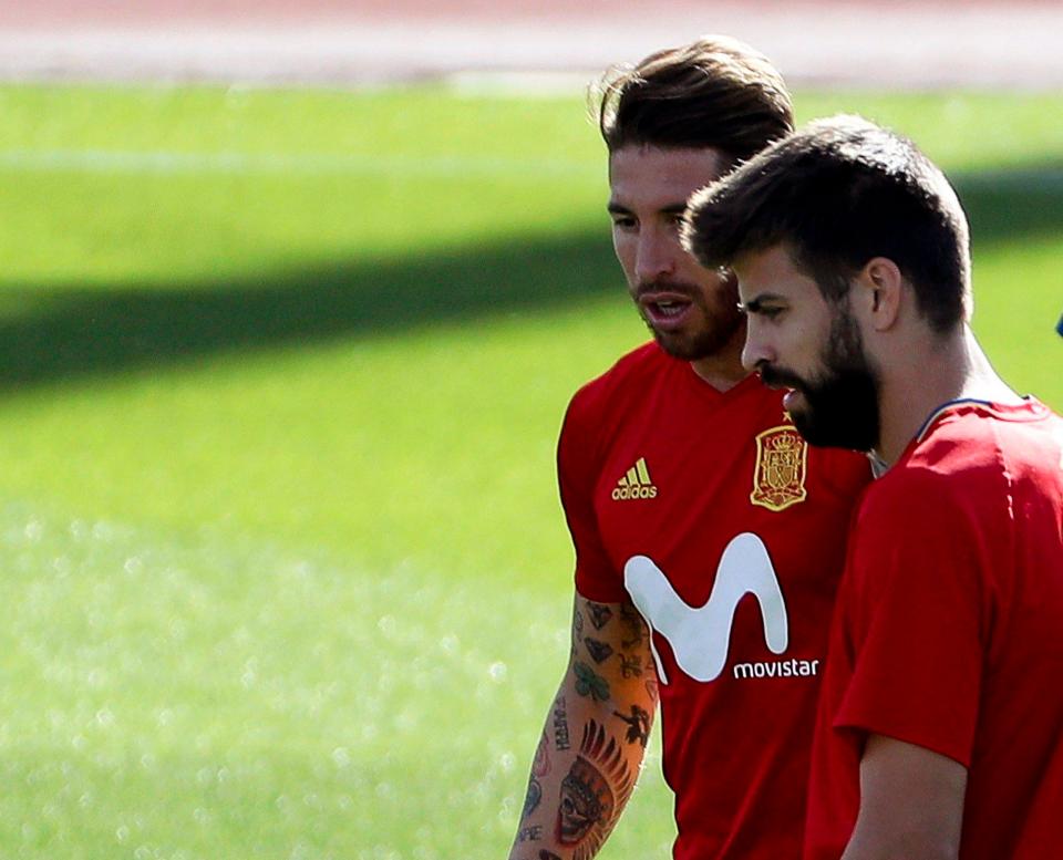  Gerard Pique was b ooed by Spanish fans watching training