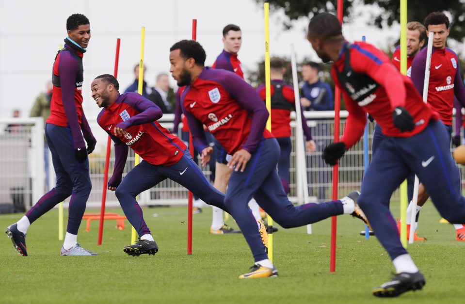  Gareth Southgate has been putting his players through their paces before their Slovenia clash