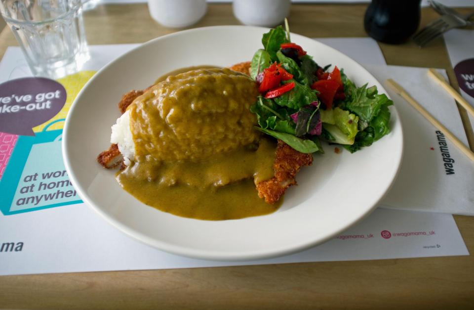  ...a tasty Katsu curry, most probably from Japanese chain Wagamama