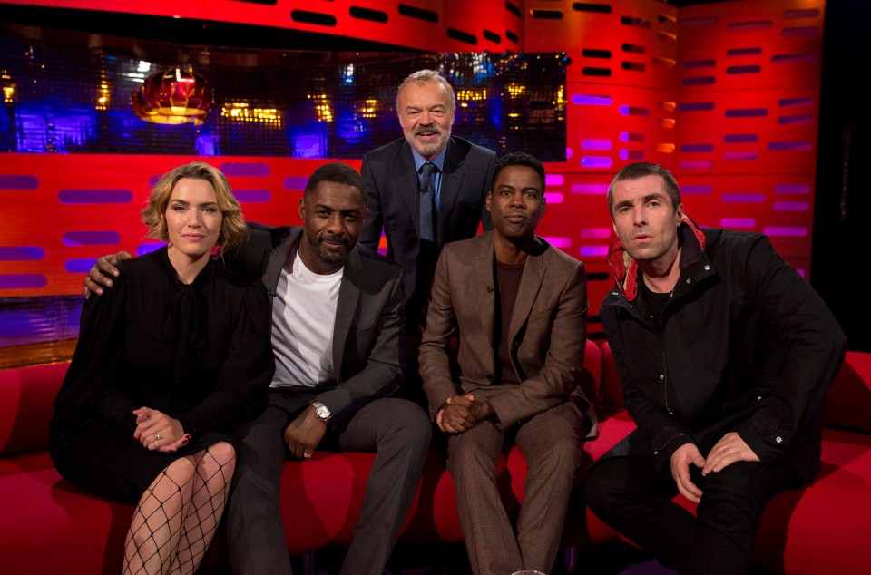 Kate Winslet, Idris Elba, Chris Rock and Liam Gallagher join Graham Norton for a gossip