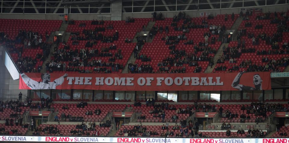  England fans snubbed the clash with Slovenia in their 1000s