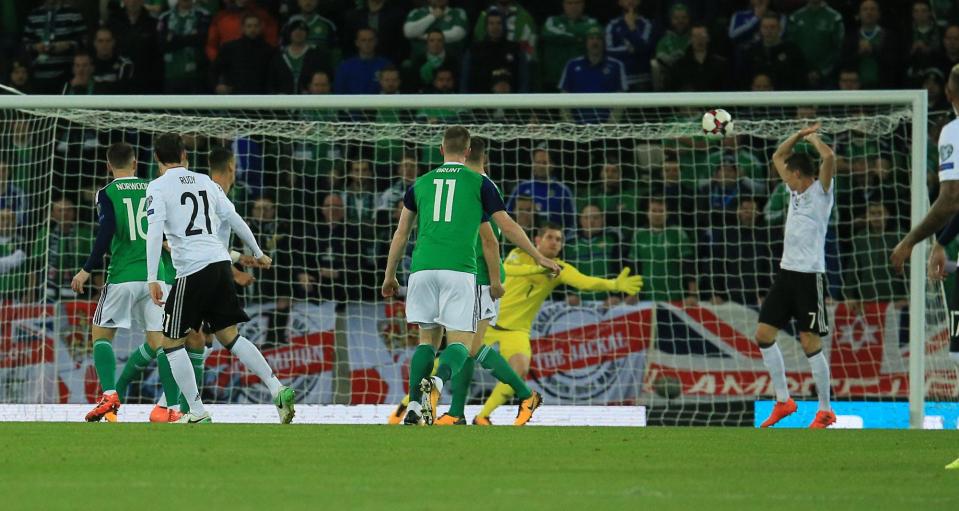  Sebastian Rudy fires home with a brilliant long-range strike in the second minute