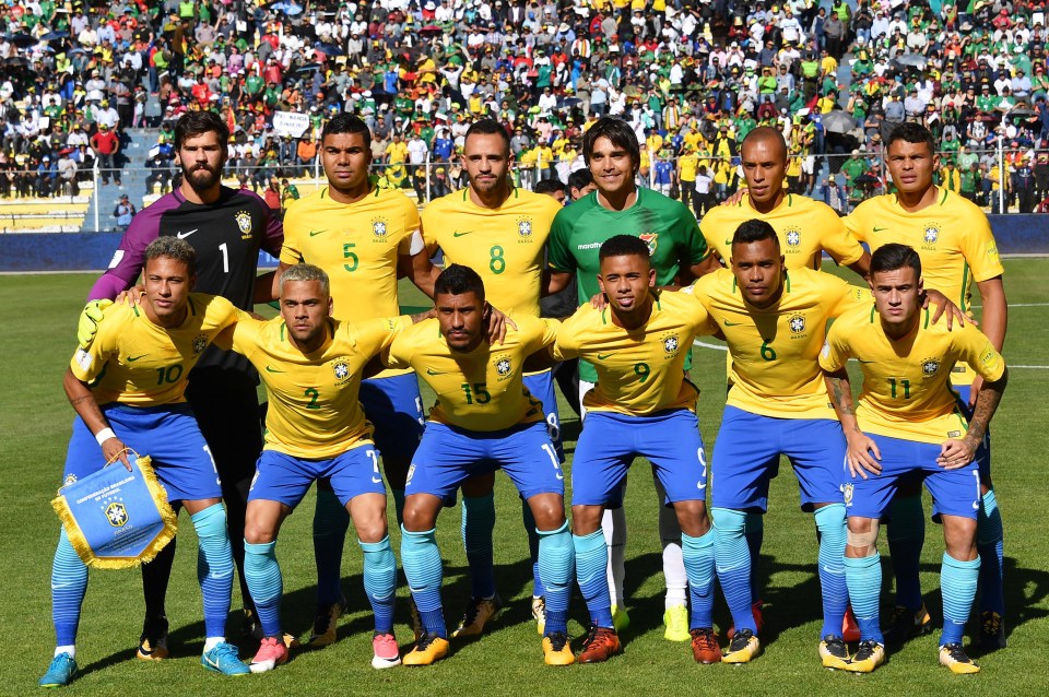 Marcelo Moreno ended up at the centre of Brazil's pre-match photo