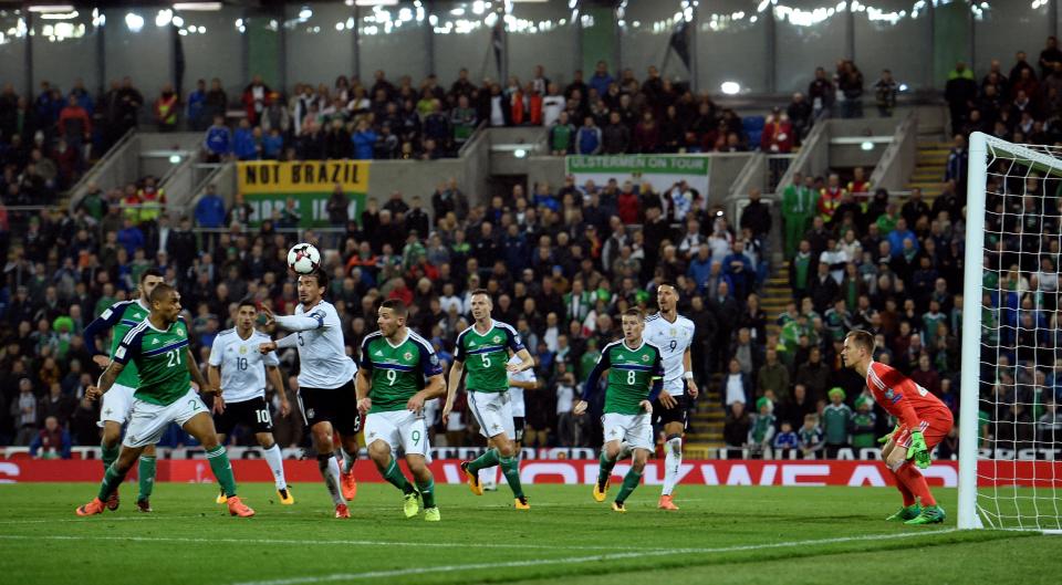  Josh Magennis got a late consolation for Northern Ireland