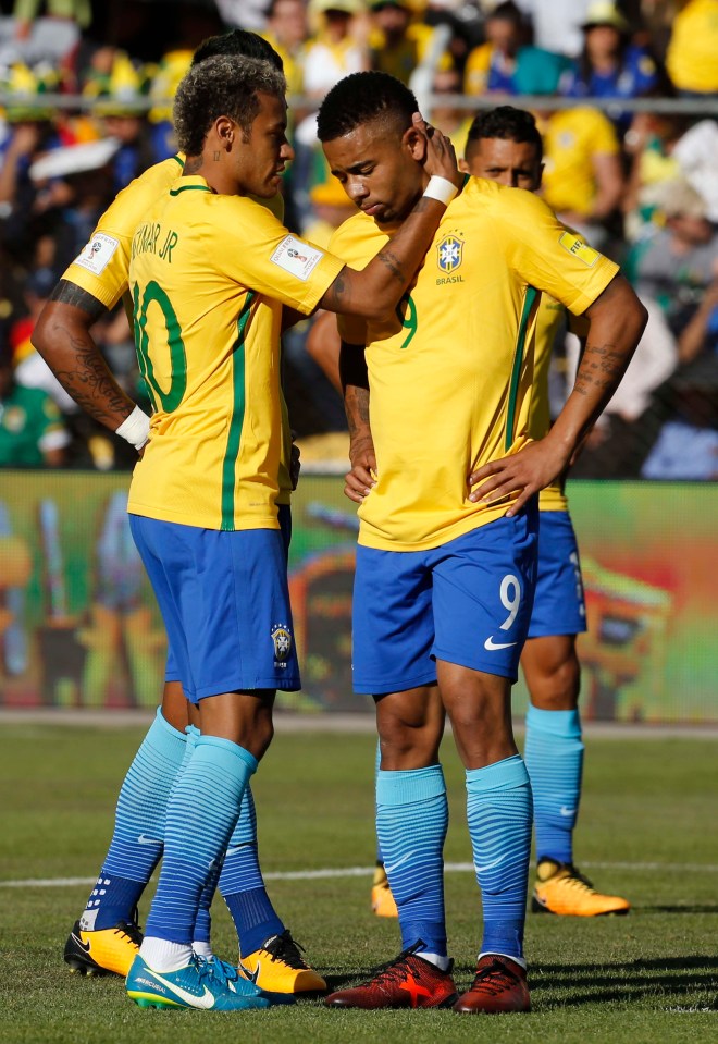 Neymar and Gabriel Jesus drew a blank in the Bolivian capital