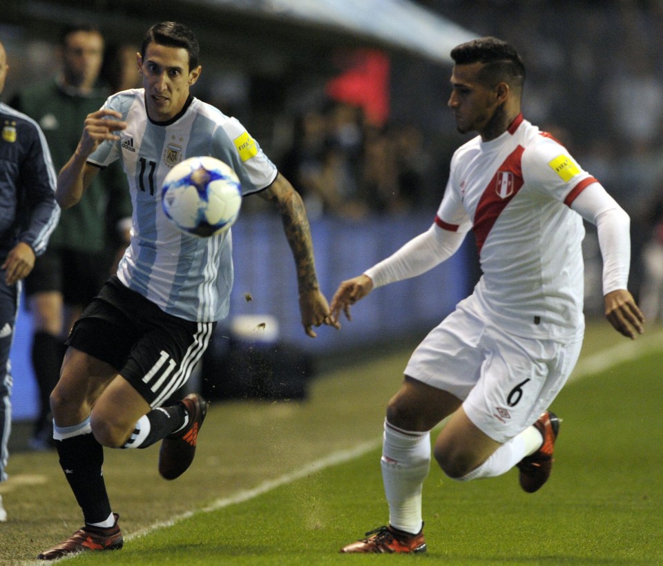 Angel di Maria struggled to make an impact on Argentina's right flank