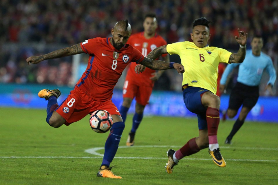 The midfielder was unable to help the Chilean national side reach the 2018 World Cup