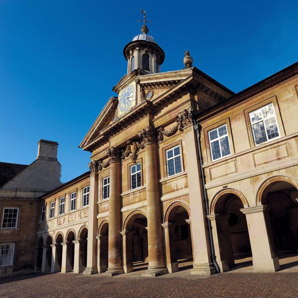  The Nazi death camp appeared on the leaflet for an event to greet arrivals at Emmanuel college.