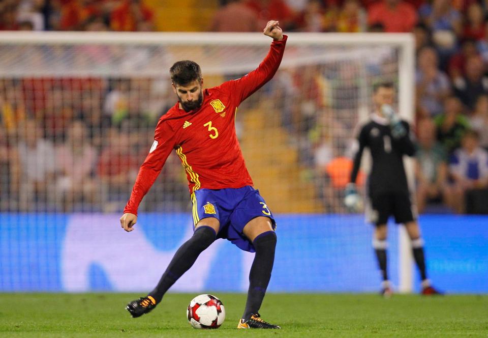  Pique was booed every time he touched the ball in the World Cup qualifier