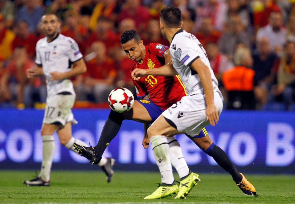 Thaigo Alcantara netted Spains third goal against Albania