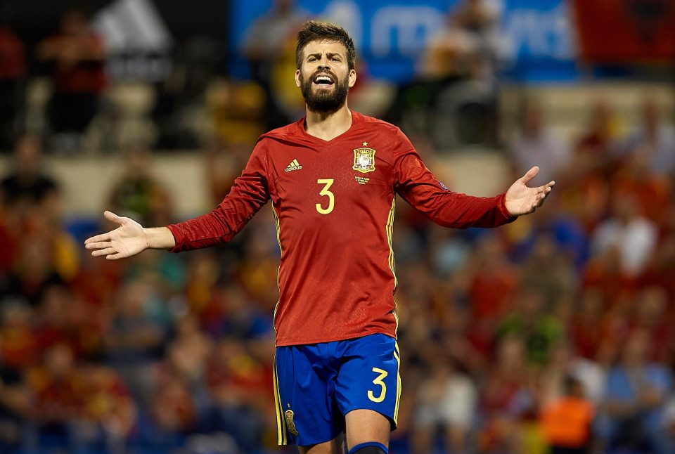  Barca defender Gerard Pique received plenty of stick in the south-east of Spain