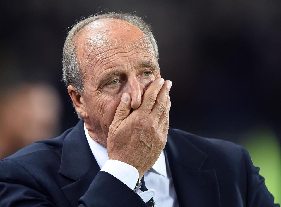  Ventura watches on as Italy are held at home to Macedonia