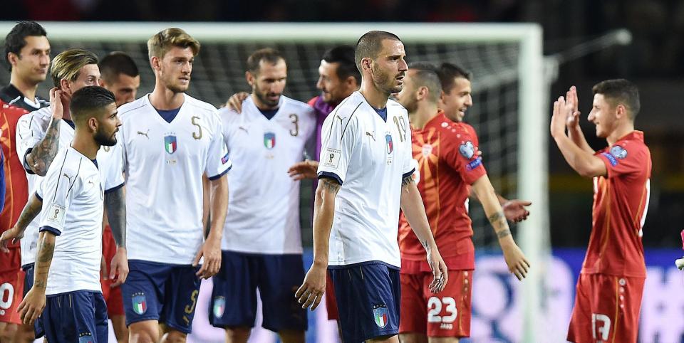  Italy walked off Turin pitch humiliated by Macedonia