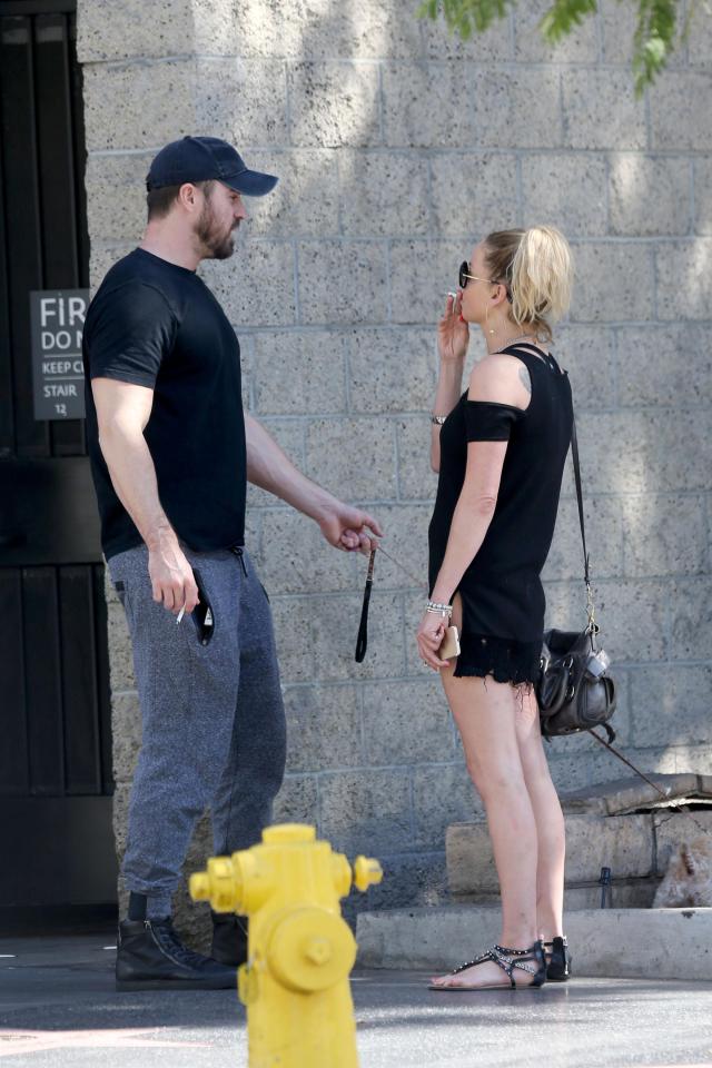  Sarah Harding and Chad Johnson were seen hanging out together in Los Angeles