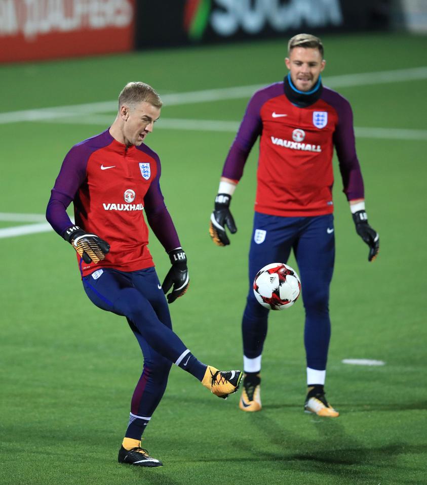  Jack Butland is vying with Joe Hart to get the gloves for England for Russia 2018