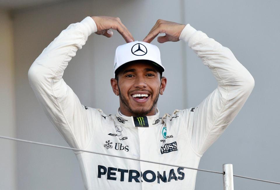  Lewis Hamilton took full advantage of Sebastian Vettel's retirement