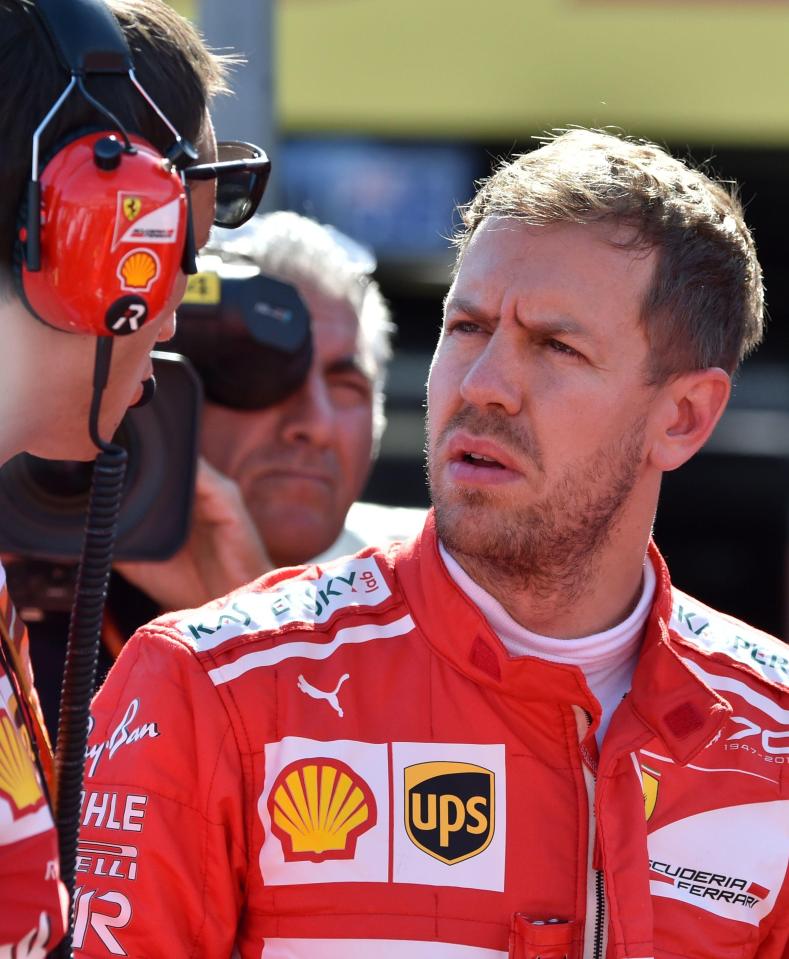  Sebastian Vettel now has some ground to make up if he is to catch Lewis Hamilton