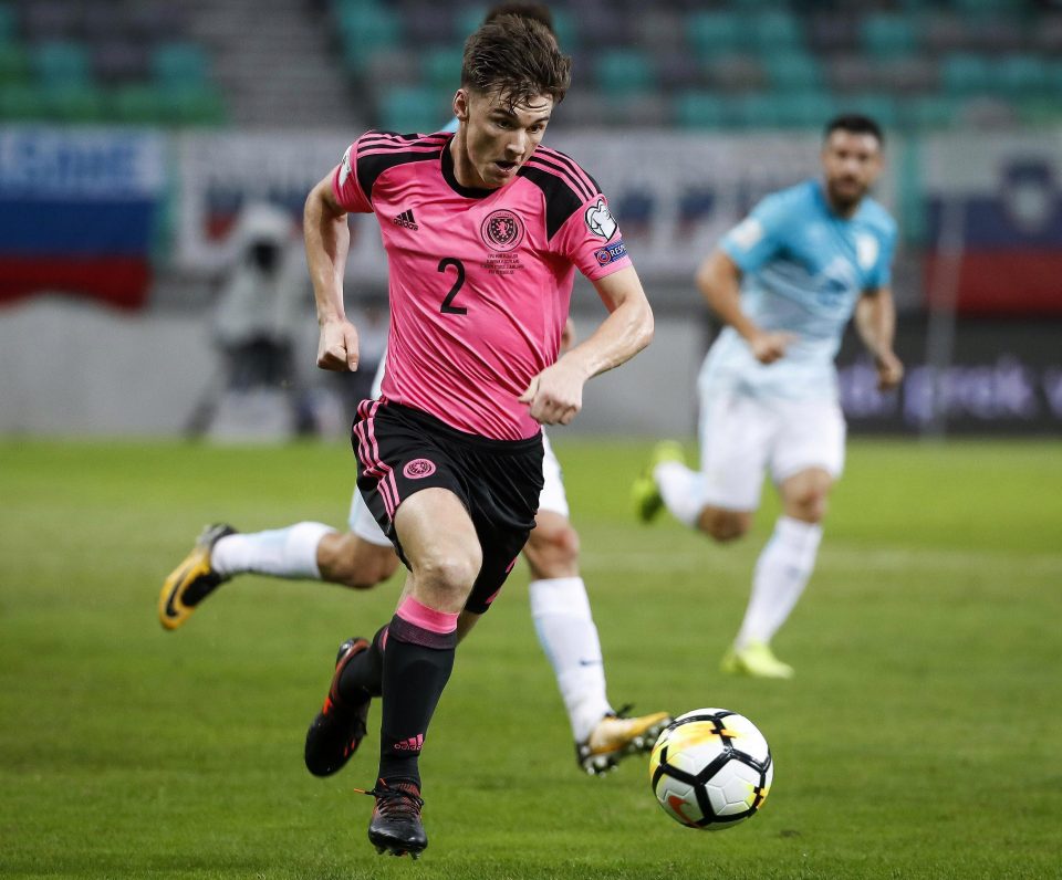  The 20-year-old in action during a World Cup qualifier against Slovenia