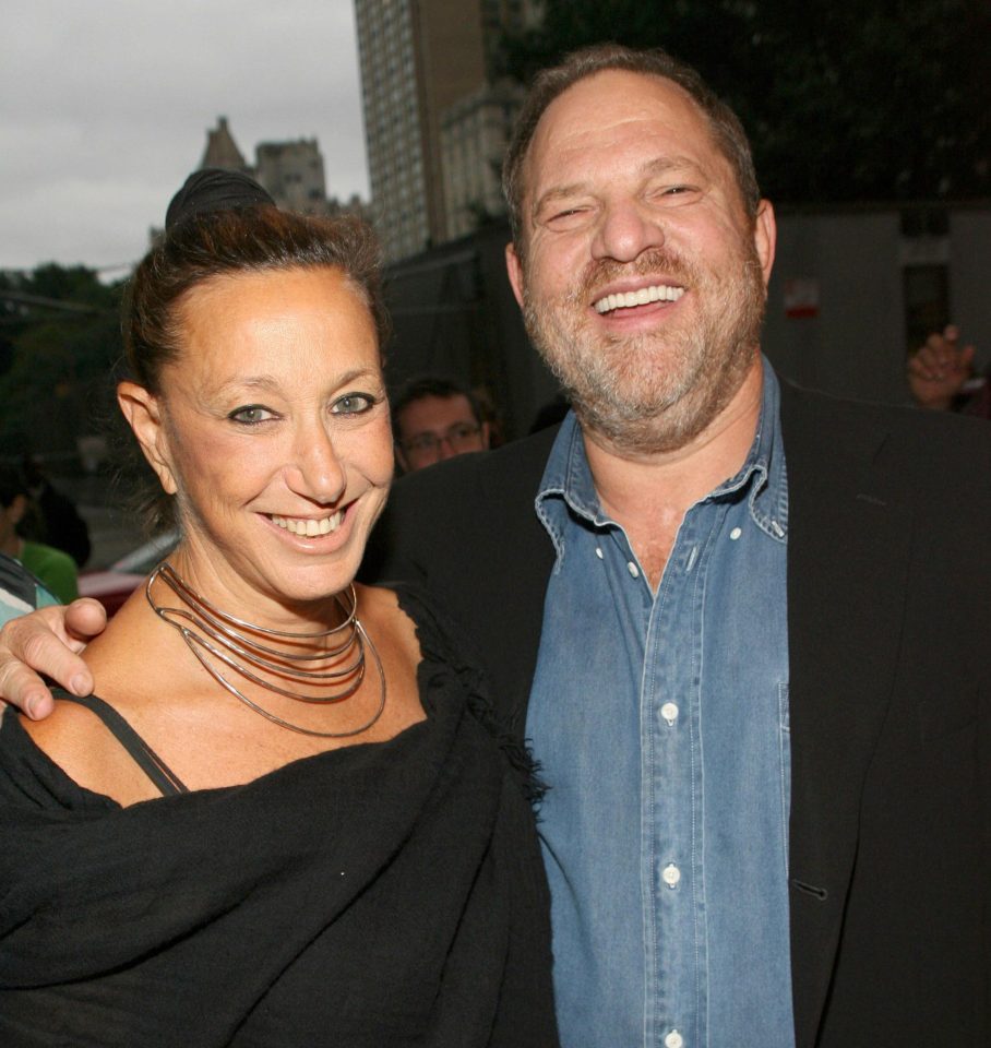  Donna Karan and Harvey Weinstein at The Hunting Party film premiere in 2007. The designer appears to have defended the movie mogul