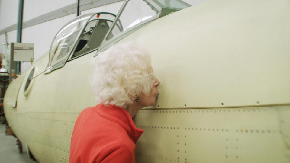  She was reunited with her plane as part of the documentary